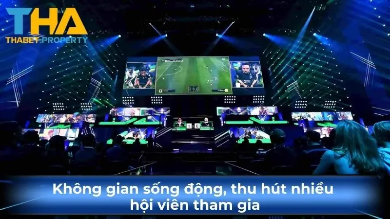Không gian sống động, thu hút nhiều hội viên tham gia